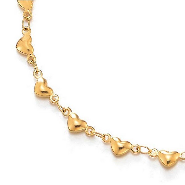 Chaine mailles petits coeurs