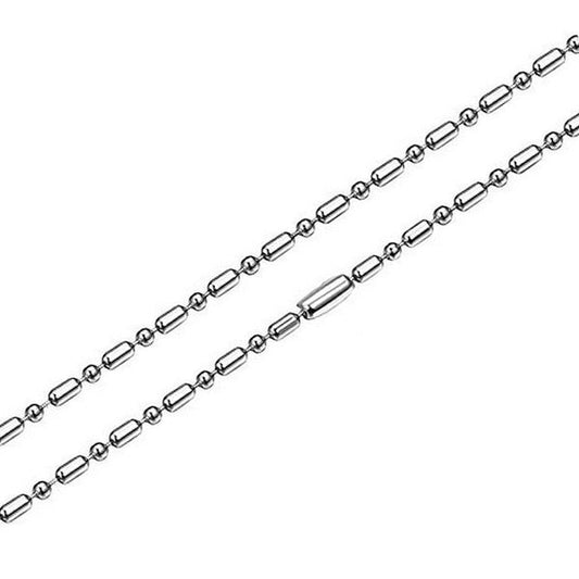 Chaîne rhodié Alternance de Billes