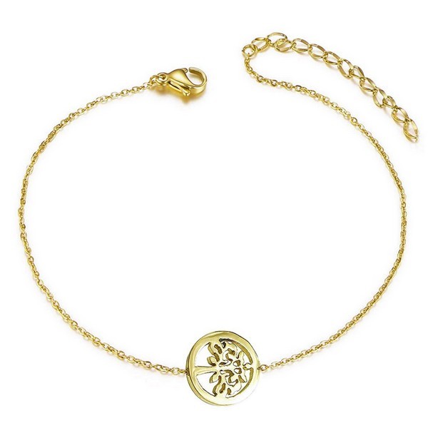 Chaine de cheville en Acier 316 - Arbre de vie doré