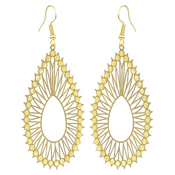 Boucles d'oreilles fantaisie pour femme - Couleur doré - Goutte originale