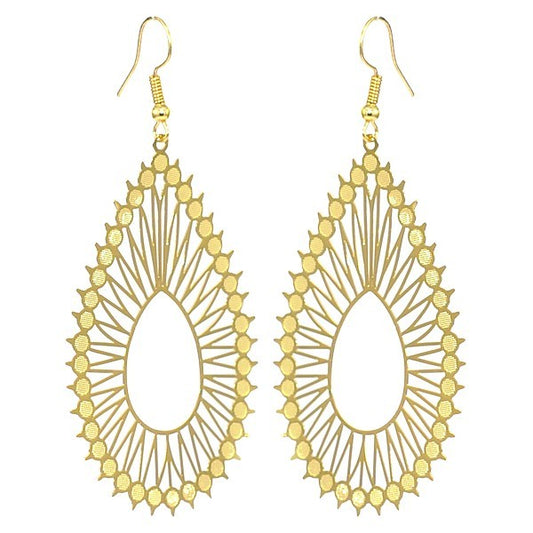 Boucles d'oreilles fantaisie pour femme - Couleur doré - Goutte originale