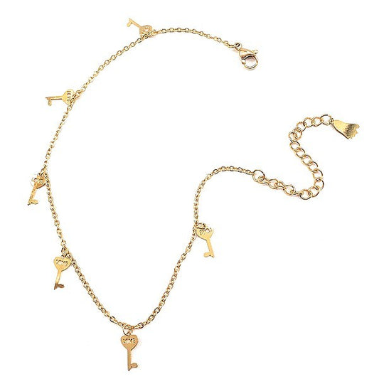 Chaine de cheville en acier 316 - Clés coeur