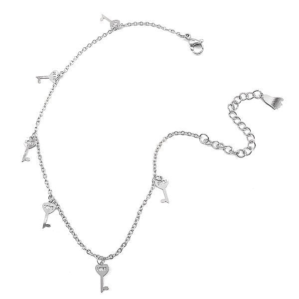 Chaine de cheville en acier 316 - Clés coeur