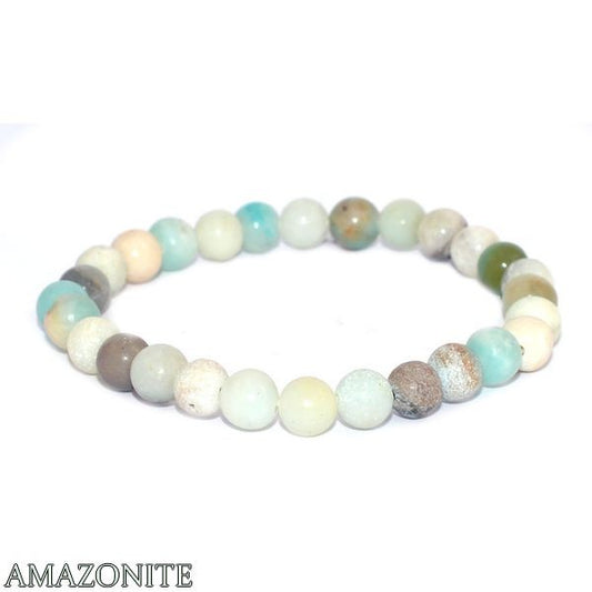 Bracelet pour homme ou femme - Pierre naturelle 6 mm - Amazonite