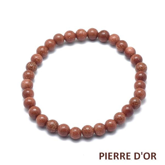 Bracelet pour homme ou femme - pierre naturelle - Pierre d'or