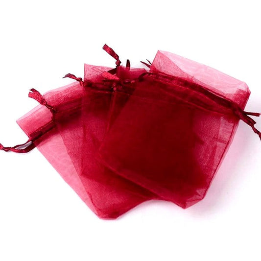 Pochettes organza - Lot de 100 - 7 * 9 cm Bordeaux
