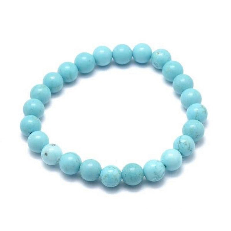 Bracelet pour Homme ou Femme - Pierre naturelle 10 mm - Turquoise