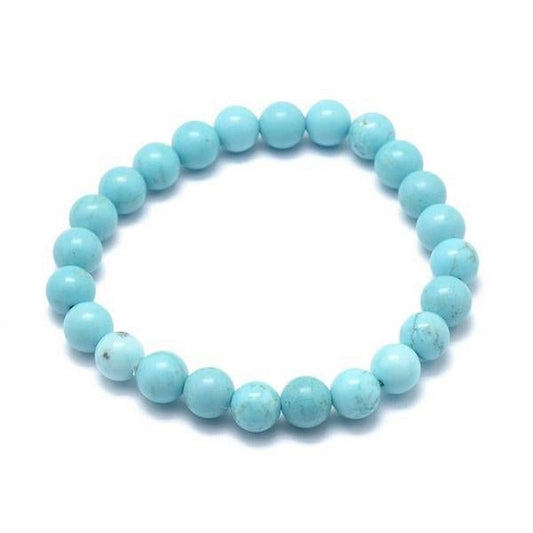 Bracelet pour Homme ou Femme - Pierre naturelle 10 mm - Turquoise