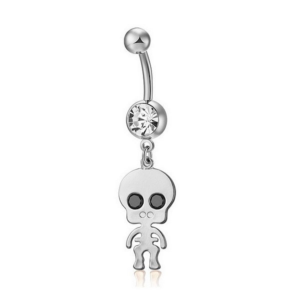 Piercing acier chirurgical nombril tombant fantome