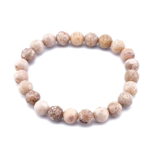 Bracelet pour homme ou femme - pierre naturelle 8 mm - Maifanite