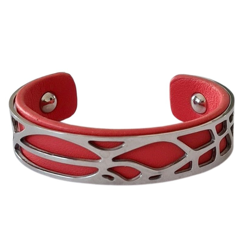 Bracelet pour femme - Acier inoxydable - cuir disponible en différentes couleurs