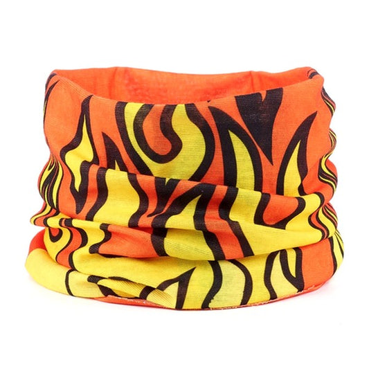 Foulard bandana cache cou flammes