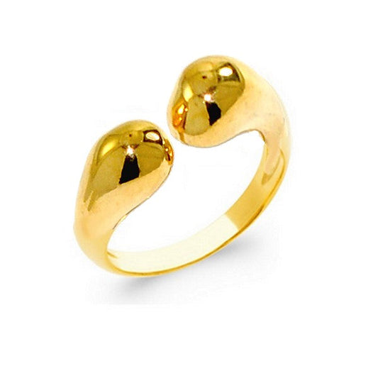 Bague acier 316 boules or