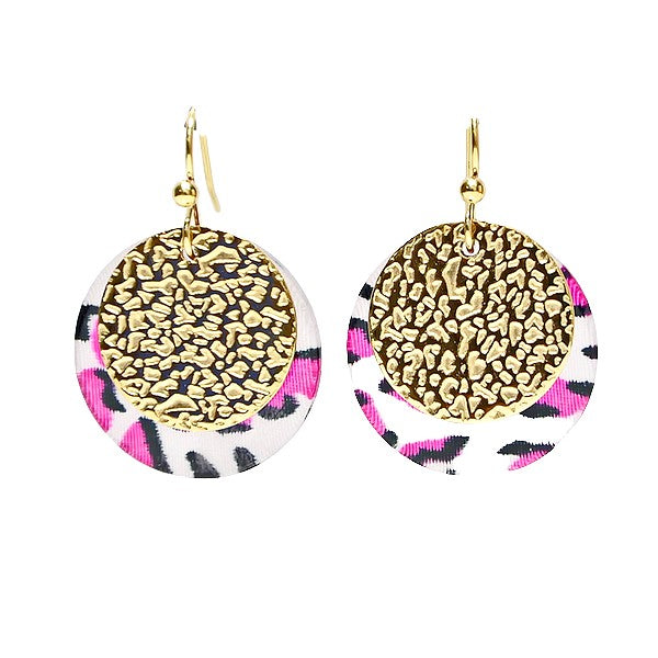 Boucles d'oreilles acier chirurgical inoxydable et verre couleur rose