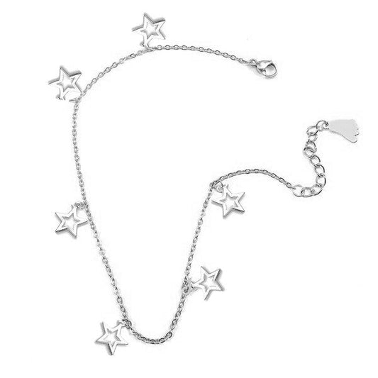 Chaîne de cheville acier 316 inoxydable étoile argenté