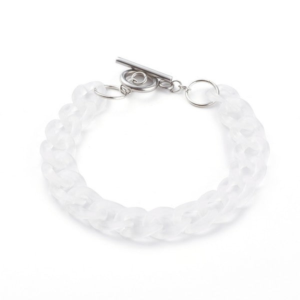Bracelet acier inoxydable plastique