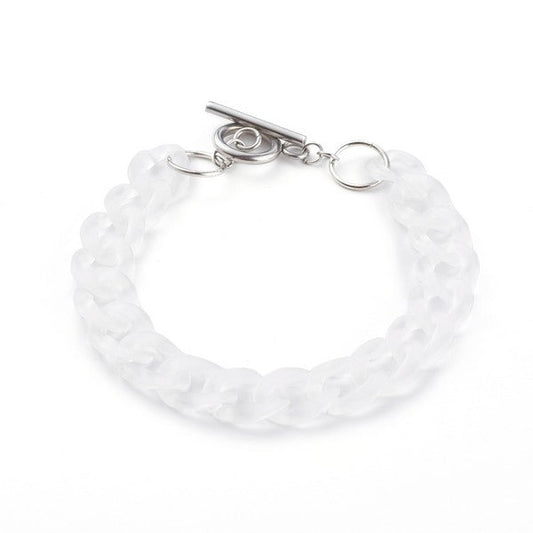 Bracelet acier inoxydable plastique