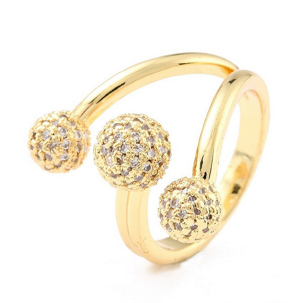 Bague femme réglable 3 boules