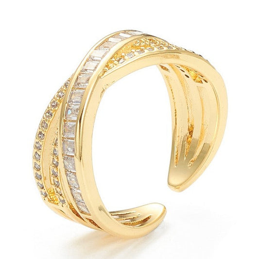 Bague femme réglable entrecroisé