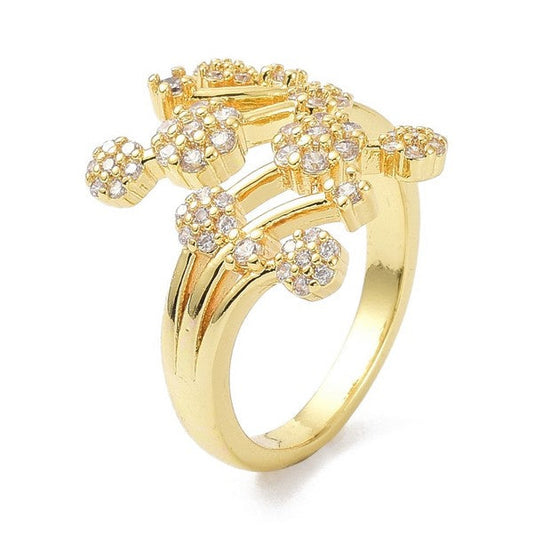 Bague femme réglable bouquet de fleurs