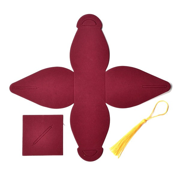 10 Boites cadeaux forme chapeau couleur bordeaux