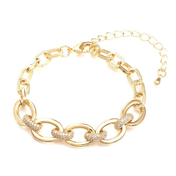 Bracelet souple avec diamant CZ 3773