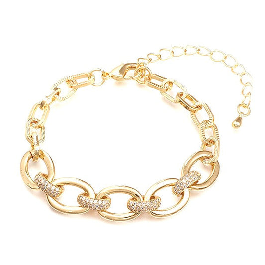 Bracelet souple avec diamant CZ 3773