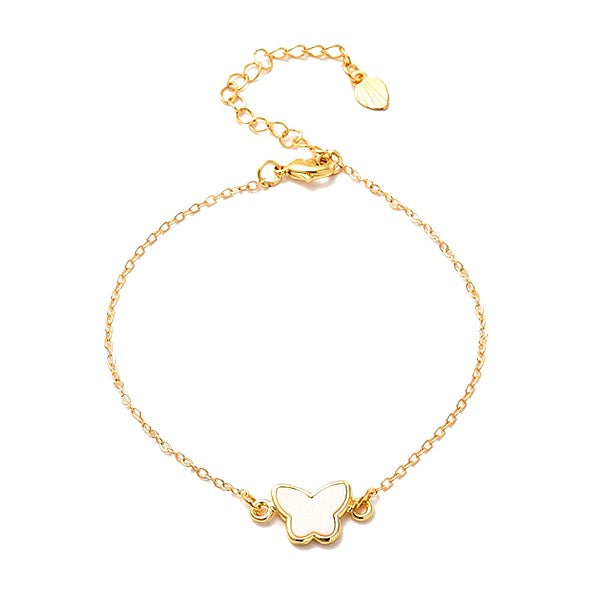 Bracelet souple papillon coquillage