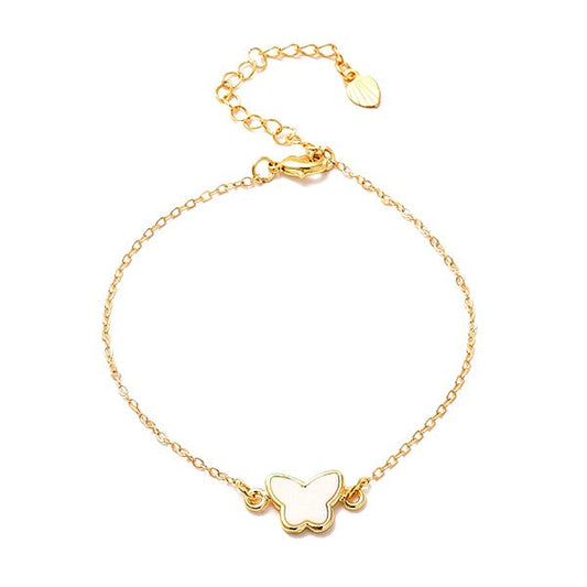 Bracelet souple papillon coquillage