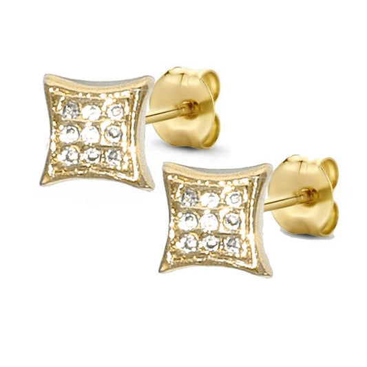 Boucles d'oreilles pour femme - carré 6 mm