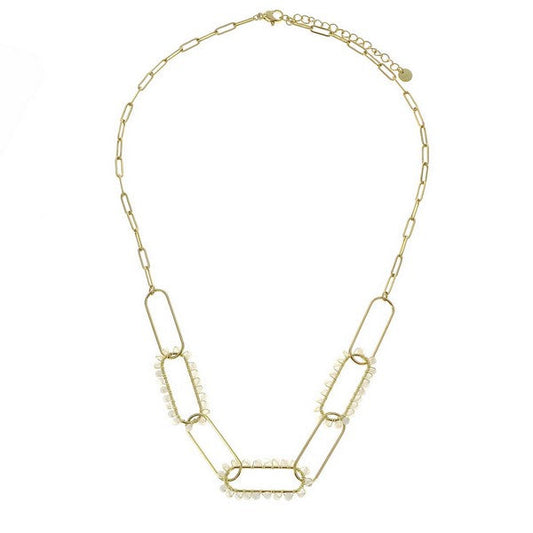 Collier acier inoxydable multitude de pierres naturelle pierre de lune