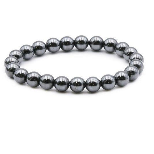 Bracelet pour homme ou femme - pierre naturelle 8 mm - hematite