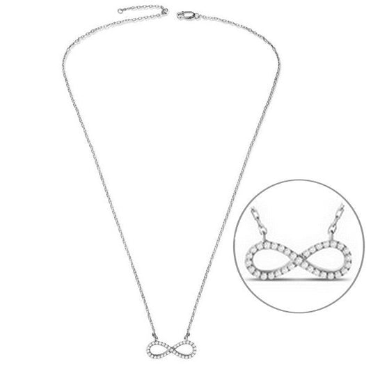 Collier argent 925 chaîne fine pendentif infini