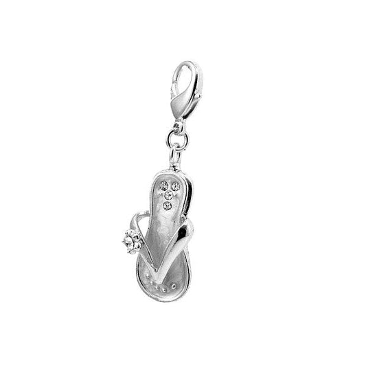 Collection Charm rhodié tongue cz