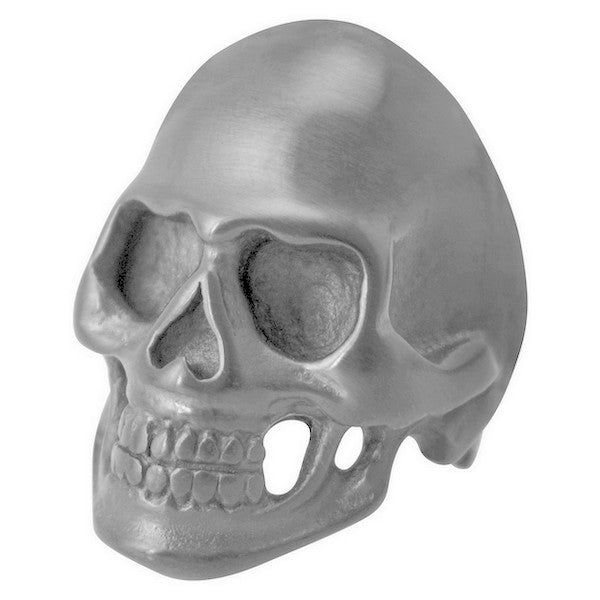 Bague acier inoxydable tête de mort argenté