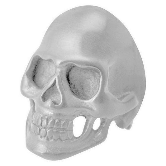 Bague acier inoxydable tête de mort argenté