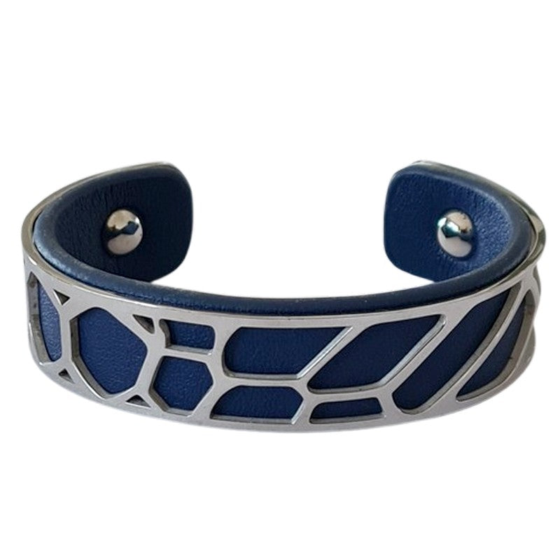 Bracelet pour femme - Acier inoxydable - cuir disponible en différentes couleurs
