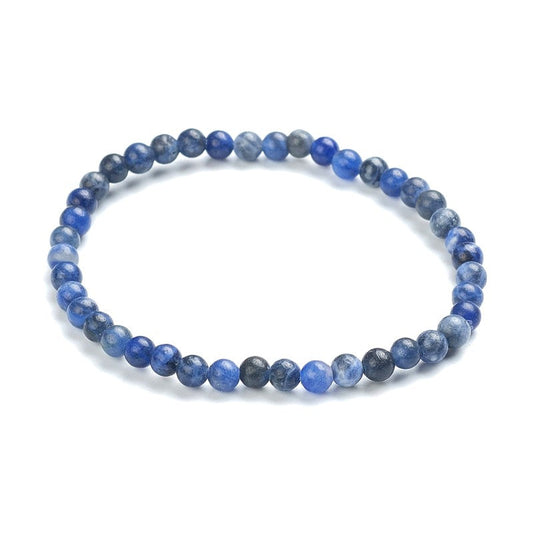 Bracelet pour homme ou femme pierres naturelles sodalite 4 mm