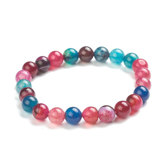Bracelet pour homme ou femme pierres naturelles agate