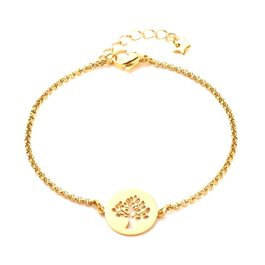 Bracelet acier inoxydable arbre de vie