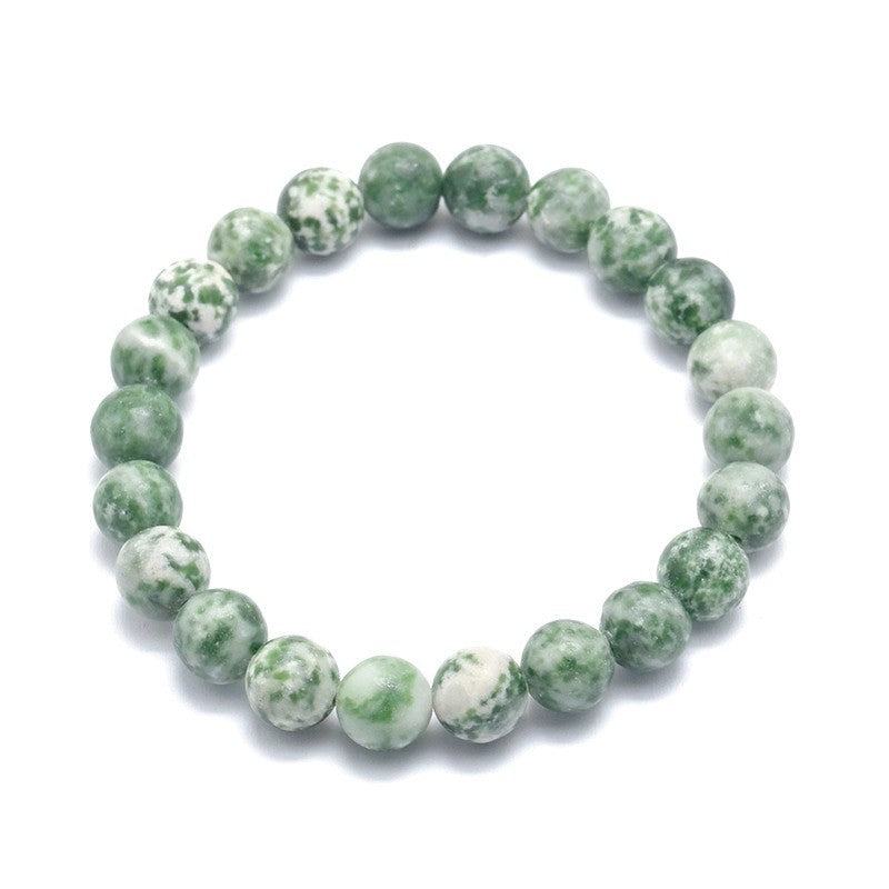Bracelet pour homme ou femme - pierre naturelle 6 mm - Jaspe verte