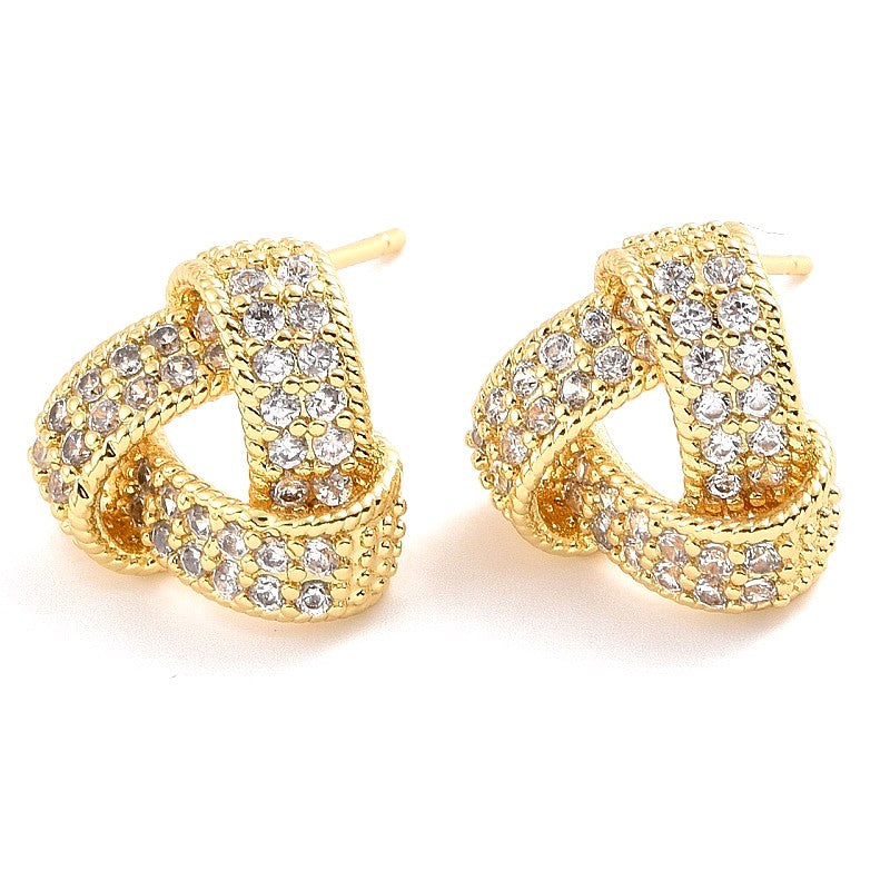 Boucles d'oreilles triangle de strass