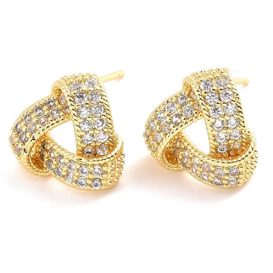 Boucles d'oreilles triangle de strass