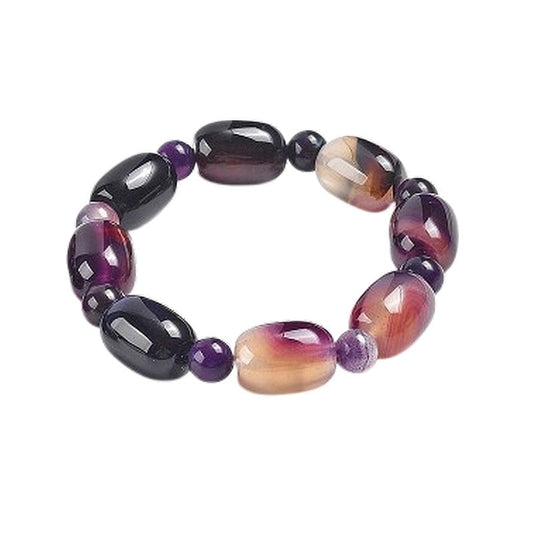 Bracelet pour homme ou femme - pierre naturelle 15 mm - Agate