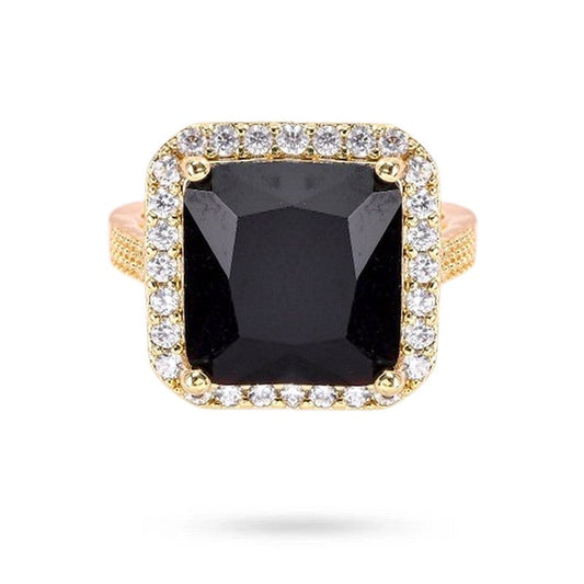 Bague femme réglable chevalière bleu nuit