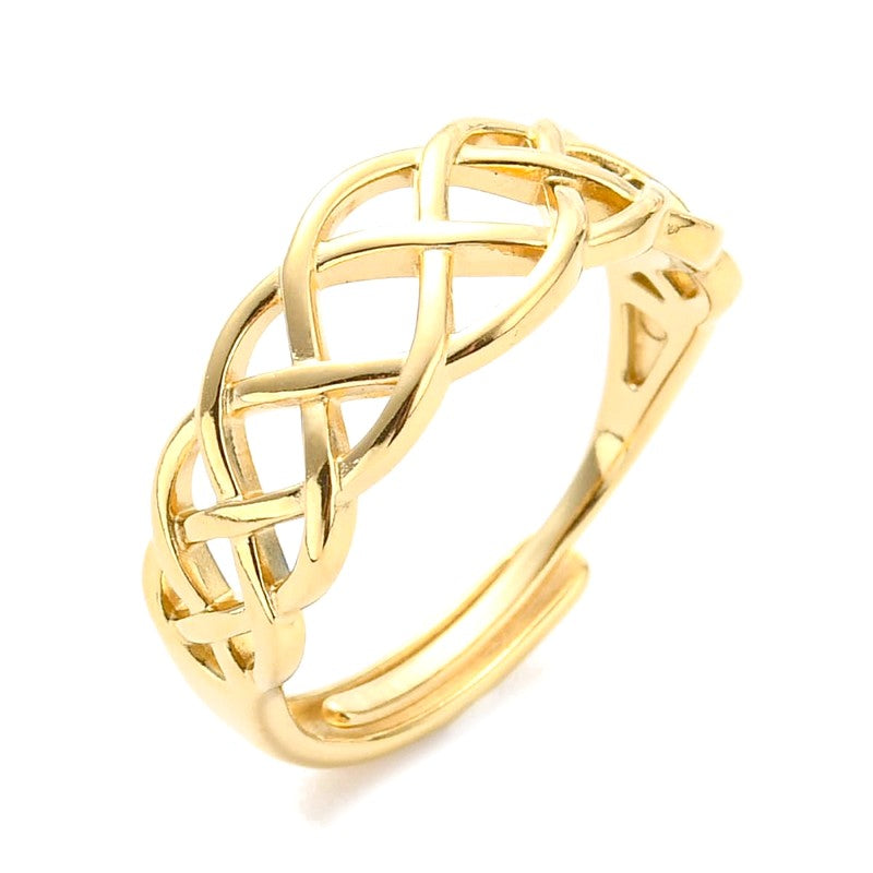 Bague femme réglable entrelacé