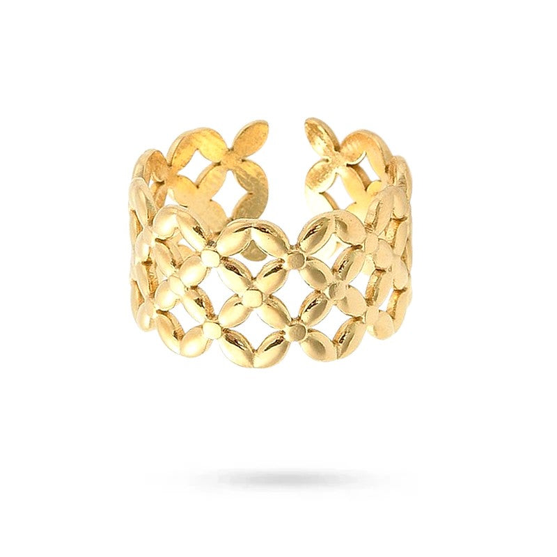 Bague femme réglable entrelacé