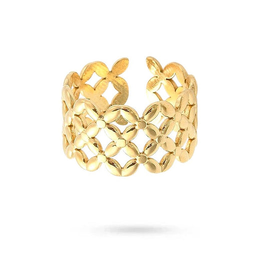 Bague femme réglable entrelacé