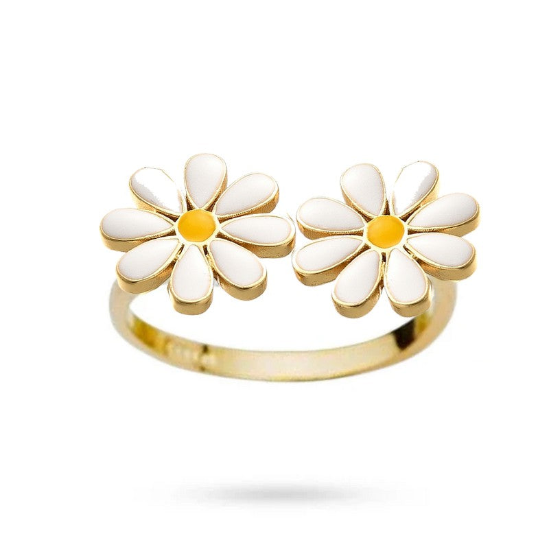 Bague femme réglable fleur Pâquerette