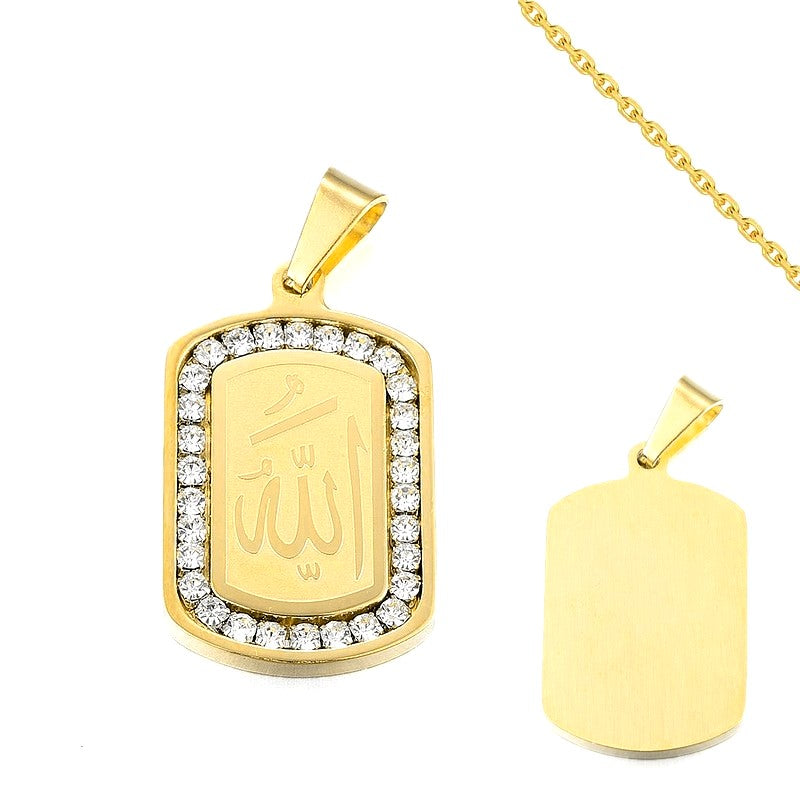 Chaîne collier acier inoxydable pendentif Oriental